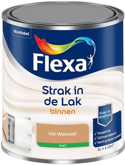 Flexa - Strak In De Lak Binnenlak Mat - Vol Walnoot - Mengverf - 1 L