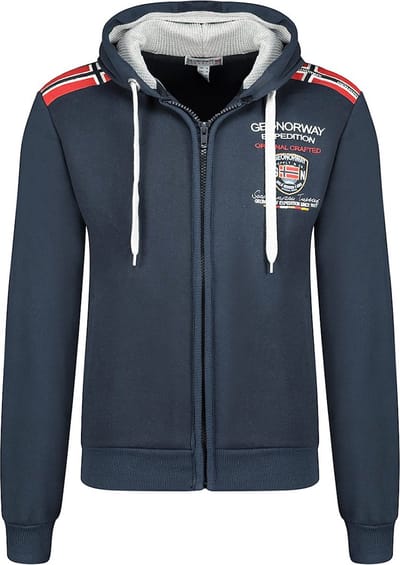 Vest Met Capuchon En Rits Geographical Norway Finion Navy - S