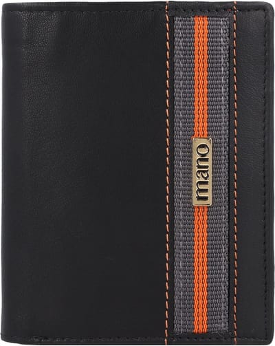 mano Don Leonardo Portemonnee RFID Leer 12,5 cm - Jongens - Staand formaat - schwarz