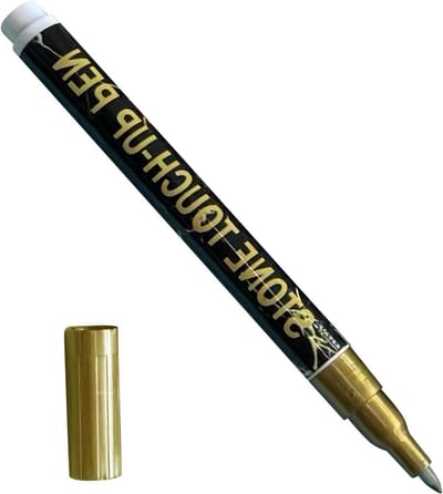 Steen Reparatie Pen - Herstel Stift - Opschriften Bijwerken - Sneldrogende Inkt - 16 cm Lengte - Goud
