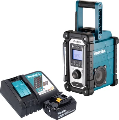 Makita DMR 116 RT1 accu bouwradio 14,4 - 18 V AM FM AUX + 1x accu 5,0 Ah + oplader