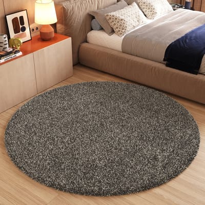 Tapiso Essence Vloerkleed Grijs Hoogpolig Shaggy Woonkamer Tapijt Maat- 100x100