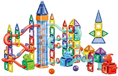 Eco Toys Dinosaurus 186 Stuks Magnetische Tegels Bouwstenen