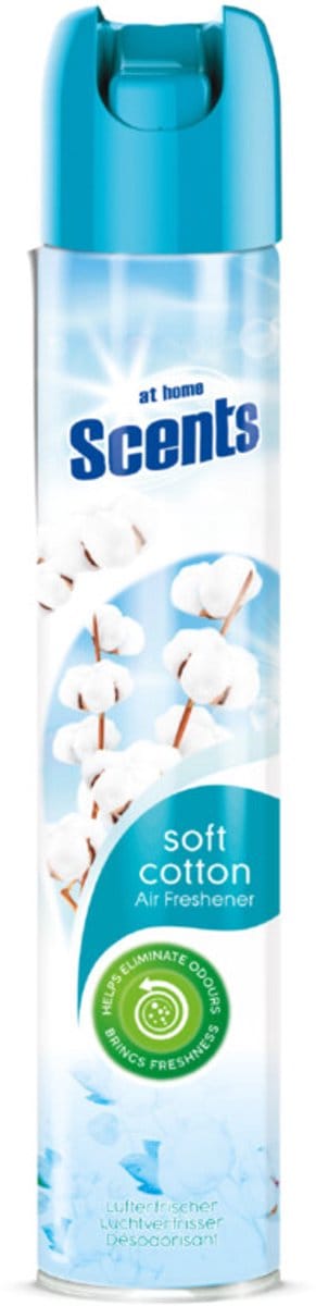 At Home Luchtverfrisser Spray Fris Katoenlinnen - 3 x 400 ml - Voordeelverpakking