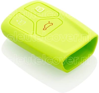 Autosleutel Hoesje geschikt voor Audi - SleutelCover - Silicone Autosleutel Cover - Sleutelhoesje Lime groen