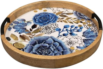 Dutch blue - 35x4 - Metaal & Epoxy - Exclusieve homeware voor binnenshuis - Handgemaakt - Unieke print - Ontworpen door Lammie