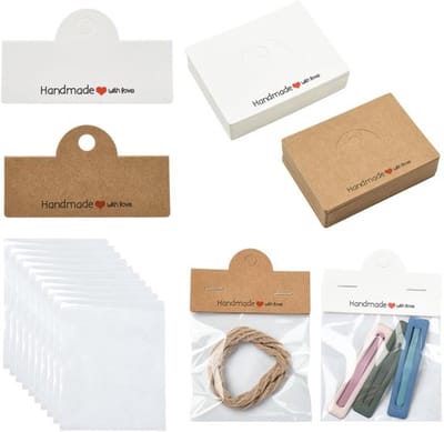Cellofaan Zakken 100 Stuks - Verpakking Zakken - Sieraden Display - Opvouwbare Header Kaarten - 10x8cm - Perfect voor Armbanden/Kettingen - Verpakkingszakken