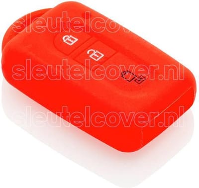 Autosleutel Hoesje geschikt voor Nissan - SleutelCover - Silicone Autosleutel Cover - Sleutelhoesje Rood