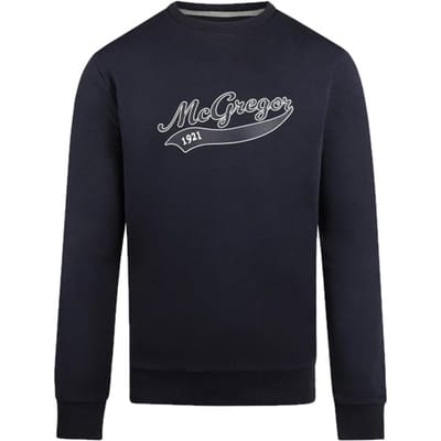 McGregor Graphic Crew Navy Maat: S | Sweaters Outlet | Heren | Blauw
