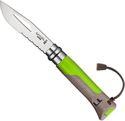 Opinel No. 08 Outdoor Zakmes RVS Kunststof 195 mm Donkergroen Fluit