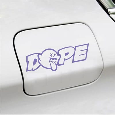 Bumpersticker - Dope - 7 X 20 - Paars