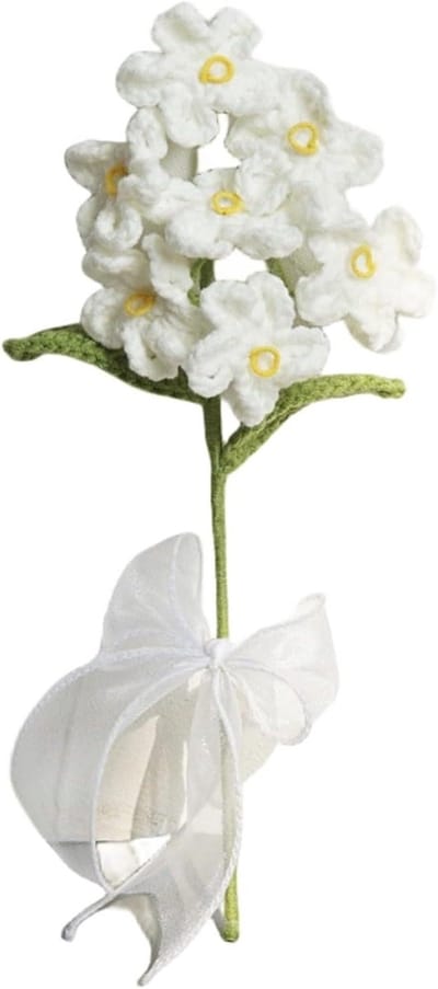 Gehaakte Bloemen Boeket - Gebreide Decoratie - Huis Decoratie - 100% Handgemaakt - 1 stuk - Wit