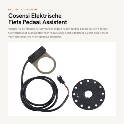 Dailygoods - Elektrische Fiets Pedaal Assistent Sensor met 12 Magneten