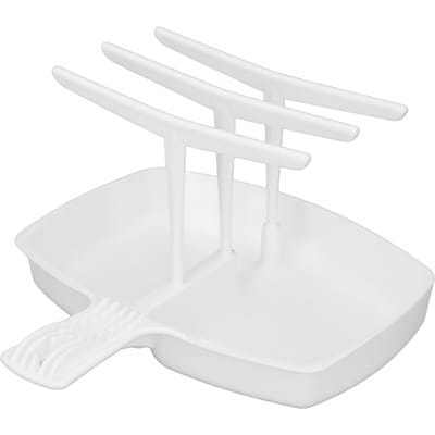 Bac à bacon en plastique PP, plus sain, résistant à la chaleur, pour micro-ondes, plateau à bacon blanc