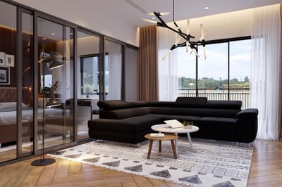 Hoekbank Wild Links Microvezelstof hoeksalon met bed en opbergruimte