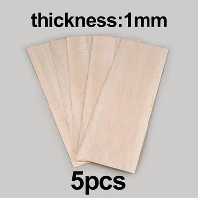 1/1.5/2/3mm 5PCS Lichtgewicht Craft Board Model Speelgoed Bouwen Carving Handwerk Educatief DIY Accessoires DIY Balsa Hout Chips 1mm