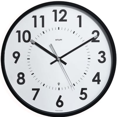CEP Orium Abyliss radiografische wandklok, quartz, stil, zwart