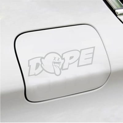Bumpersticker - Dope - 7 X 20 - Licht Grijs