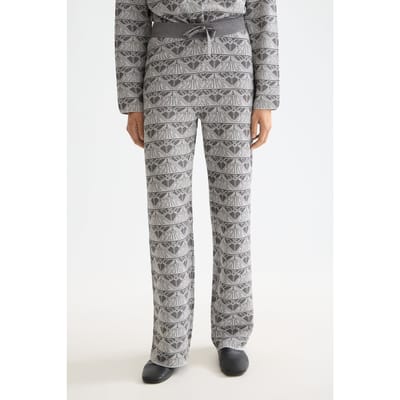 Scotch & Soda Monogram Jacquard Knitted Trousers Silver/gunmetal Taglia: XS | Pantaloni da tuta Outlet | Donna | Grigio