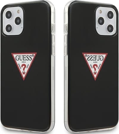 Guess GUHCP12MPCUCTLBK Triangle Collection Hulle fur iPhone 12/12 Pro 6,1" schwarz