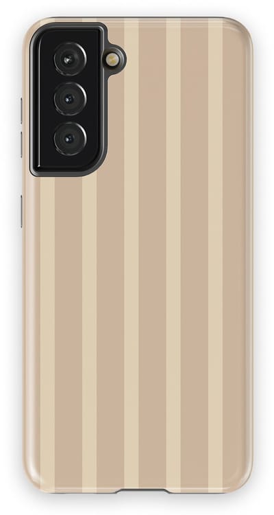 DripCase Gestreept Hoesje Samsung Galaxy S21 | Backcover met Mag | Stripes Motief | Trendy Case Samsung Galaxy S21 met Strepen Milk Blush