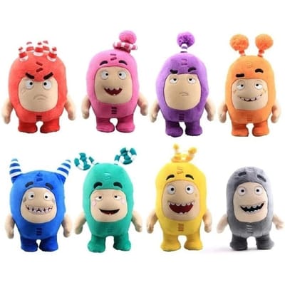 8 Stuks Oddbods Cartoon 18cm Fuse Jeff Newt Odd Zee Bods Knuffel Pluche Speelgoedpop Voor Kinderen Cadeaus Pp Katoen Woondecoratie blue