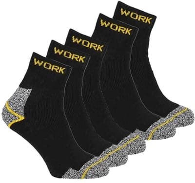Kwaliteit werksokken heren 39-42 | + Pedag worker werkschoenen inlegzolen maat 39 | nooit geen vermoeide of warme (zweet) voeten meer! | voordeelpakket werkschoenen en werklaarzen