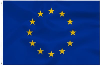 Flagge European Union FLAG 90 x 150 cm- EU Flagge Polyester leuchtenden Farben mit Messing-Ösen EU-vlag