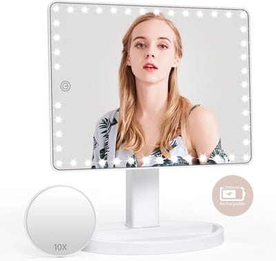 Hollywood Spiegel met Verlichting – Make-up Spiegel – Spiegel met LED Lampen – Dimbare Make-upspiegel – Tafelspiegel – Cosmeticaspiegel – Make-up Mirror – Verlichte Spiegel – Beauty Spiegel – Schminkspiegel