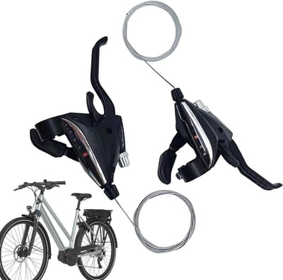 Fiets Versnellingspakket - Schakelhendels Set - Soepel Schakelen - 3x9 Snelheid Systeem - 409 gram - Zwart