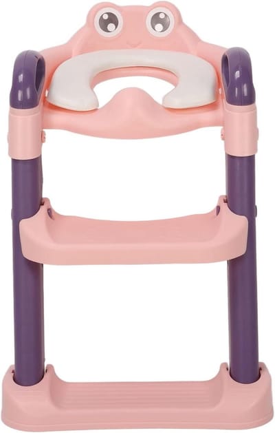 Potjestraining Toiletbril - Kinder Toilet Stoel - Kinderen Zelfstandig Leren - In Hoogte Verstelbaar Pedaal - 41L x 17W cm