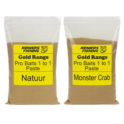 Reniers Fishing Gold Range ProBaits 1 To 1 Paste 1kg – Huisgemaakte Top Paste voor Karper & Method Feeder - Smaak : Sweetcorn