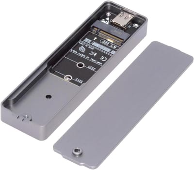 M.2 SSD Behuizing - NVMe SATA Adapter - Data Overzetten - 20Gbps USB4 - 2280mm - Grijs