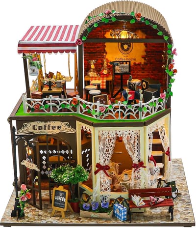 Hongda DIY Miniatuur Huisjes - Modelbouwpakket - Houten Modelbouw - Voor Volwassenen (14+) - Poppenhuis - DIY - Raya's Time (M2522)