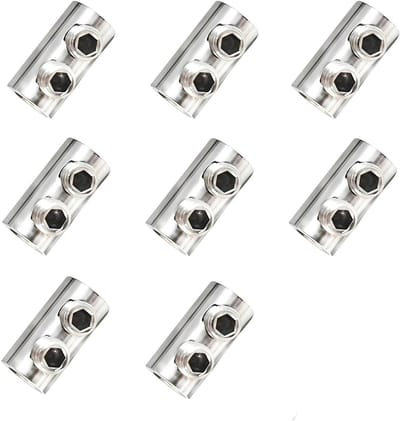 Multifunctionele roestvrijstalen kabelbinders - 8 stuks voor kabels, waslijnen en staalkabels, praktische bevestiging en gebruiksgemak