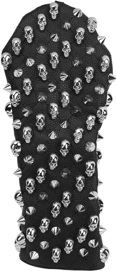 Allecto Plus - Golf Putter Headcover met Skull Klinknagel Ontwerp | Waterdicht & Duurzaam | Zilver en Zwart