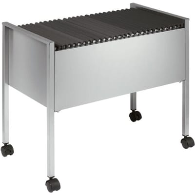 Mobiele kantoormappenwagentje Mappenboy DURABLE, zilver, zonder mappen