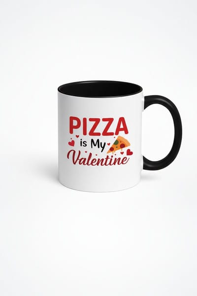 Pizza is My Valentine Mok - Grappig Valentijnscadeau voor Liefhebbers