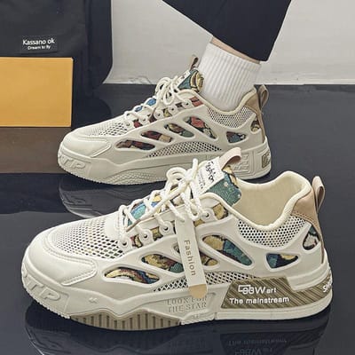 Chaussures pour hommes de haute qualité Été Homme Mode Baskets décontractées Extérieur Respirant Confortable Chaussures de course pour hommes Chaussure de tennis 44 gray