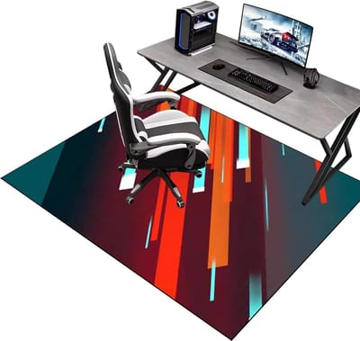 Vloerbeschermer Stoel - Bureauonderlegger Mat - Vloer Beschermen - Antislip Achterkant - 100 x 120 cm - Zwart/Bruin