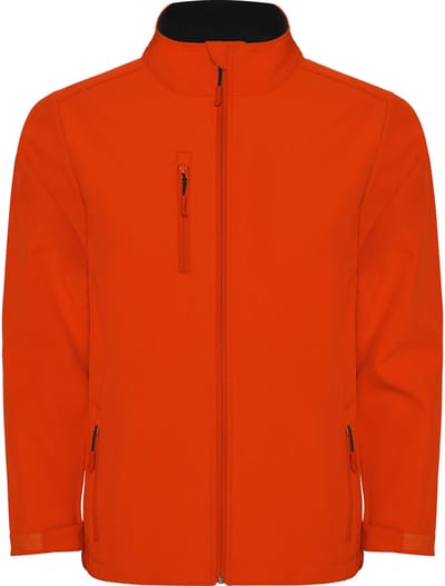 Premium Soft shell jas Fire Orange Nebraska Unisex merk Roly maat L