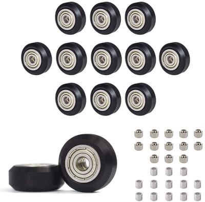 Allecto - 3D-Drucker Rollen - V-slot Laufrollen - Hoogwaardig Rad - 6mm Aluminiumsäule - Duurzaam en veelzijdig - Perfect voor Creality Ender 3...