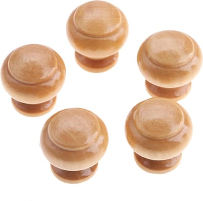 10 Stuks Luxe Houten Ladeknop Handvat 25X25Mm - Meubelknop - Met Schroef - Handgrepen