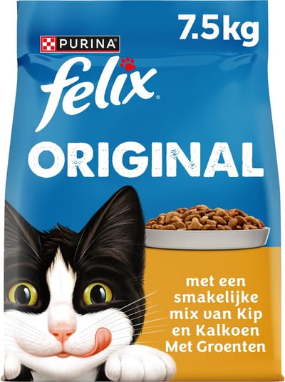 Felix Original - Katten droogvoer - Kip & Kalkoen - 7,5kg