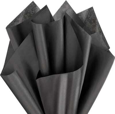 50x Zwart Tissuepapier 50x76 cm - Decoratief Inpakpapier voor Knutselen en Cadeaus