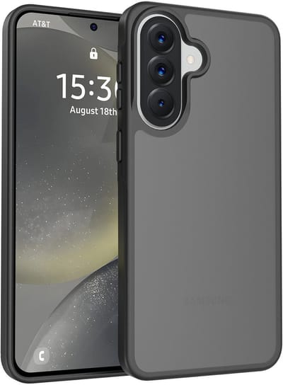 Solidenz Hoesje - geschikt voor Samsung Galaxy A57 - Frosted transparante hoes - Zwart