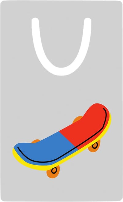Hacebo® - Skaters metalen boekenlegger - Skateboard - Skateboarders - Speelgoed - sporten Bladwijzer boekenleggers - 7.6 cm x 5cm