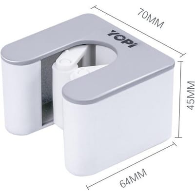 Wandgemonteerd Dweil Opbergrek Rek Bezem Organizer Haken Houder Zelfklevend Badkamer Keuken Tuin Garage Opbergtool white