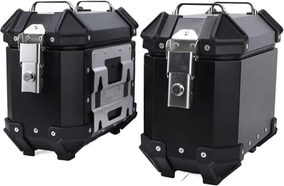 Robuuste 18L Motorfiets Zijkoffer van Aluminium met Veiligheidslock en Handvat voor Helm en Bagage