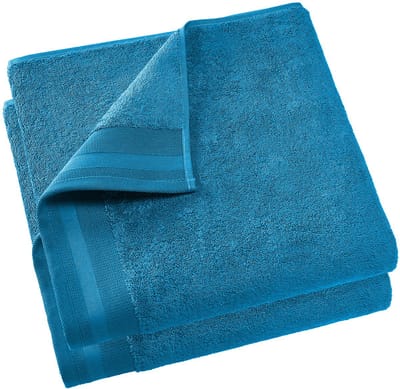 De Witte Lietaer Badlaken Contessa, Lagoon Blue - 70 x 140 cm - 2 stuks - Katoen